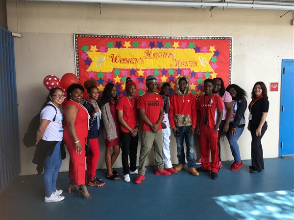 Wearing Red for Women in History Month